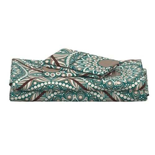 24” East Fork Night Swim and Molasses Cafe Latte Dot Mandala Tile - Large