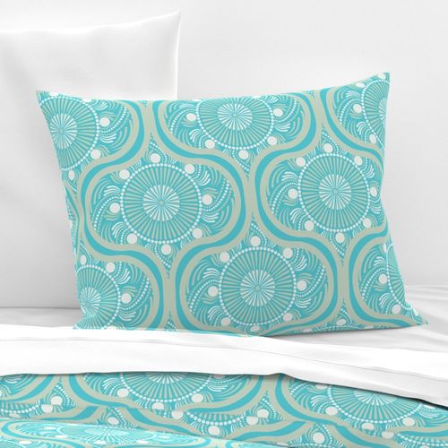 12” Serenity Sunset on Sea Dot Mandala Ogee - Medium