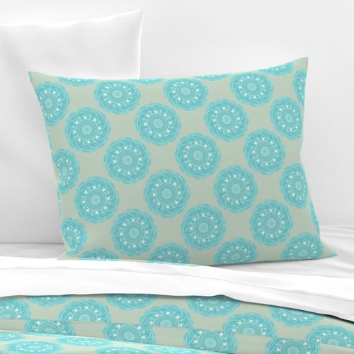 6” Serenity Sunset on Sea Polka Dot Mandala - Small