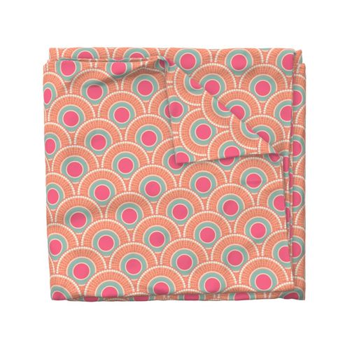 6” Circball Sunset on Sea Dot Mandala Scallop - Small