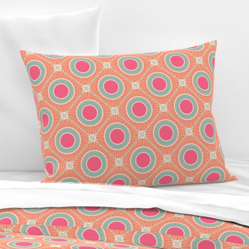 6”  Circball Sunset on Sea Dot Mandala Diamond Tile - Small