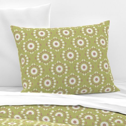 6” Warm Neutrals Minimalist Dot Mandala Ogee - Small