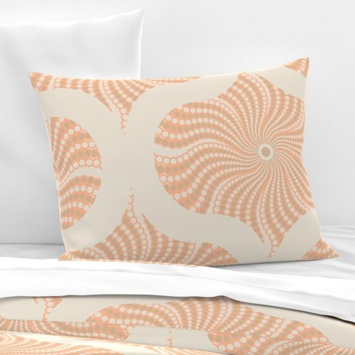 24” Sand Swirl Peach Plethora Dot Mandala Ogee - Large