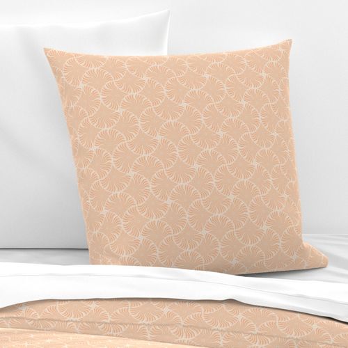 6” Sand Swirl Peach Plethora Dot Mandala Mirrored Scallop - Small