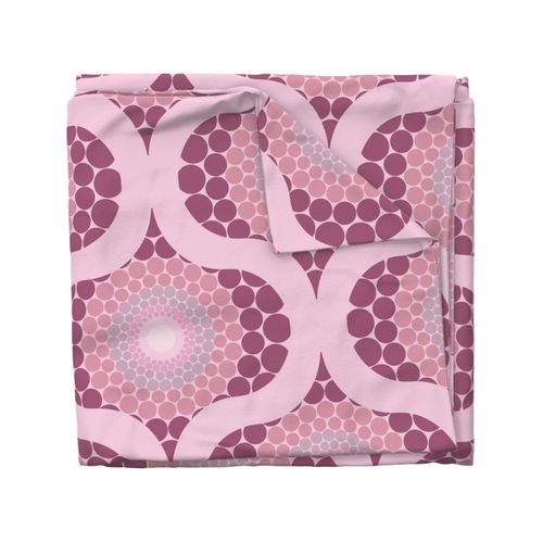 24” Radiant Dusky Rose Dot Mandala Ogee - Large
