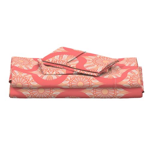 12” Peaches and Cream Dot Mandala Ogee - Medium