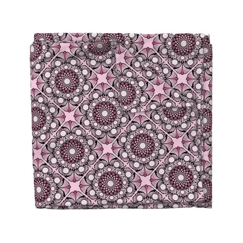 12” Cherry Blossom Dusky Rose Dot Mandala Diamond Tile - Medium