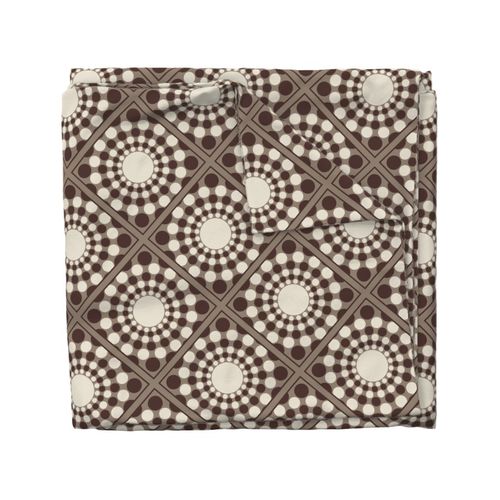 12” Art Deco Chocolate Drops Night Swim and Molasses Diamond Tile - Medium
