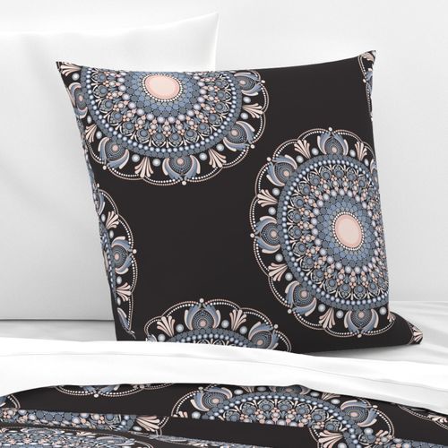 24” Ornate Apricot Serenity Polka Dot Mandala - Large