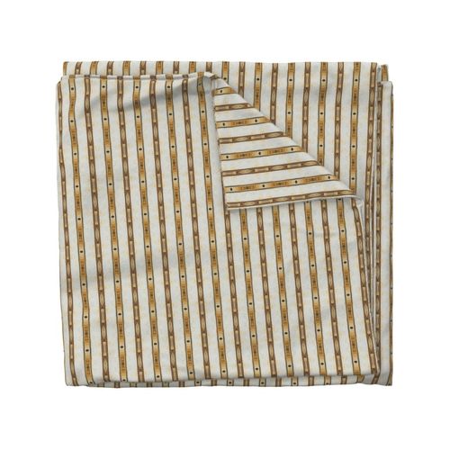 Vintage Sunflowers Parchment Stripes