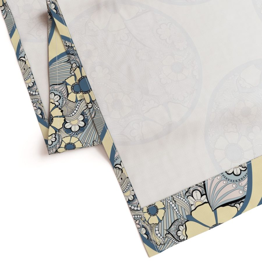 24” French Country Florals Tangle Yellow Polka Dot - Large