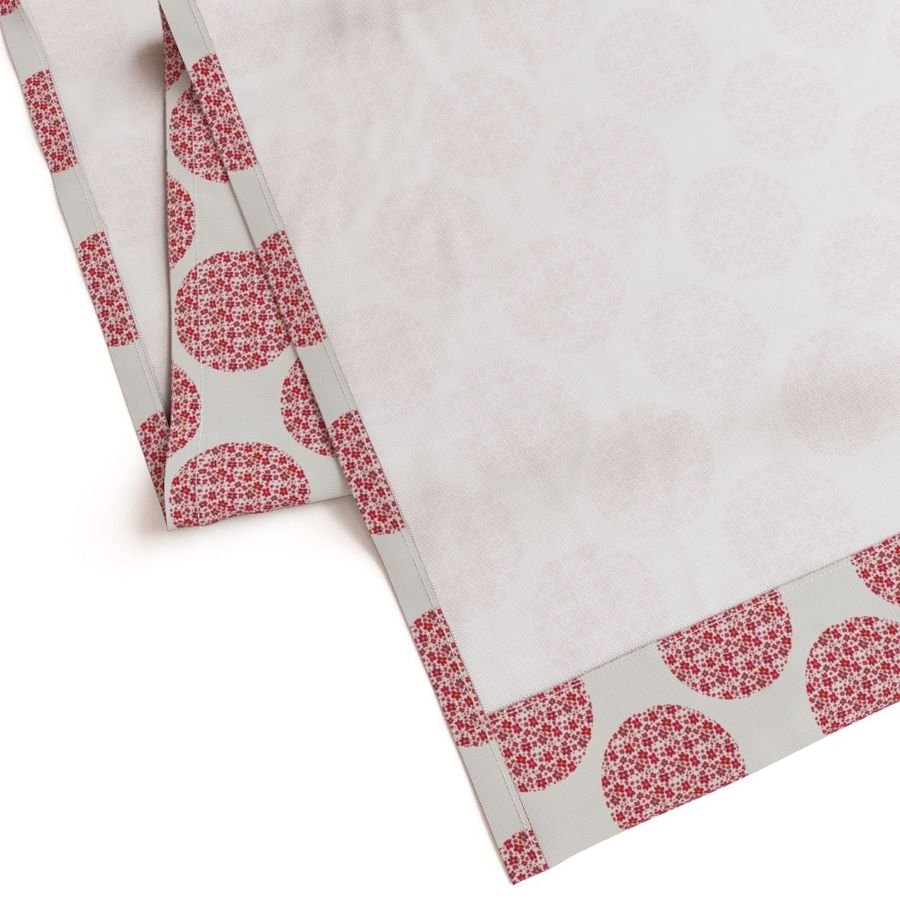 6” Red Berries Retro Florals Polka Dot - Small