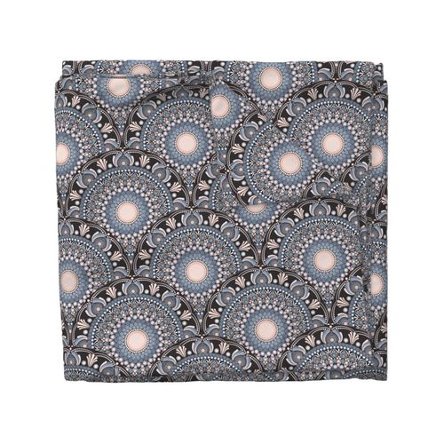 12” Ornate Apricot Serenity Dot Mandala Art Deco Scallop - Medium