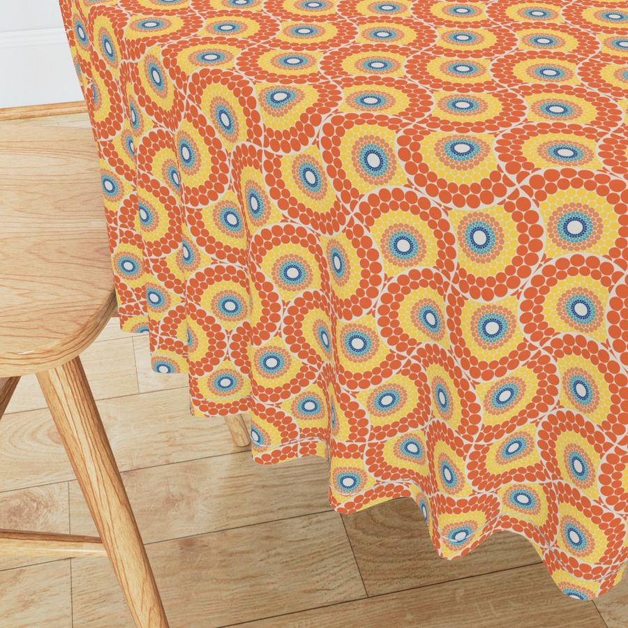 Small Radiant Aegean Summer Tessellated Fans Mandala