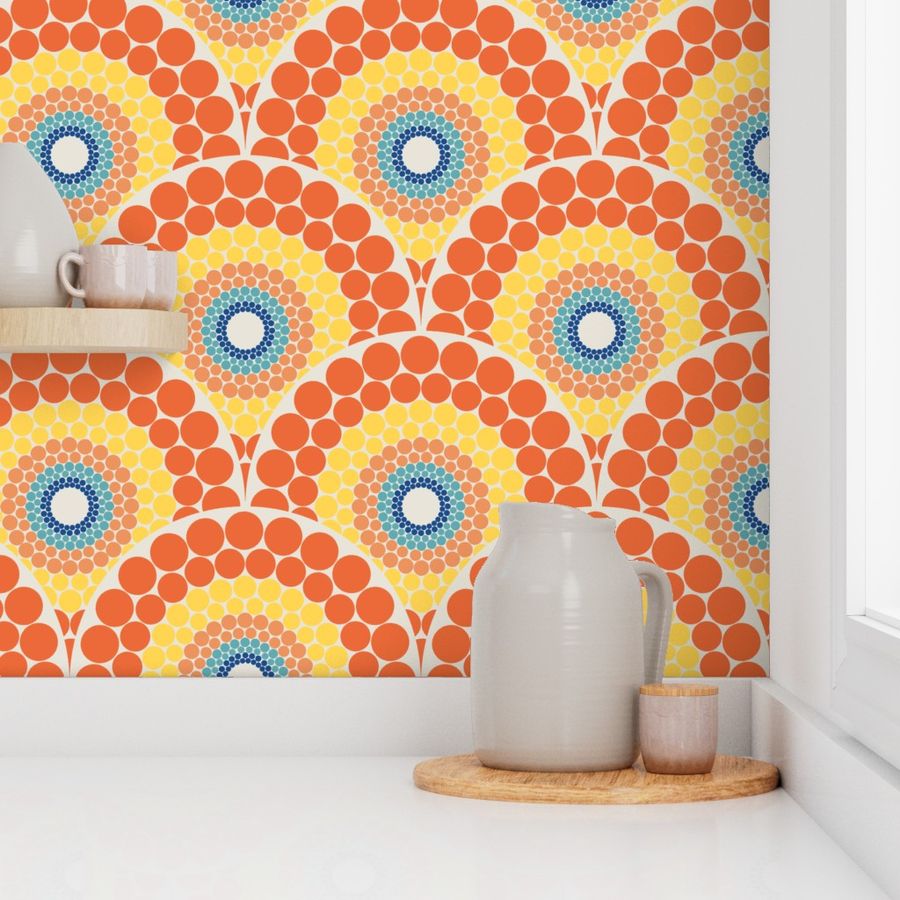 Medium Radiant Aegean Summer Art Deco Mandala