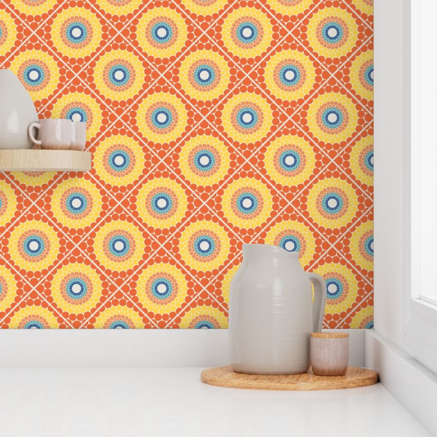 Small Radiant Aegean Summer Diamond Tile Mandala