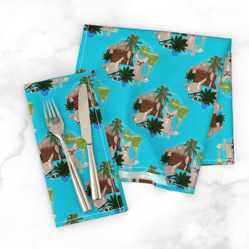 6” Chihuahuas Cabanas And Cocktails Polka Dots - Small