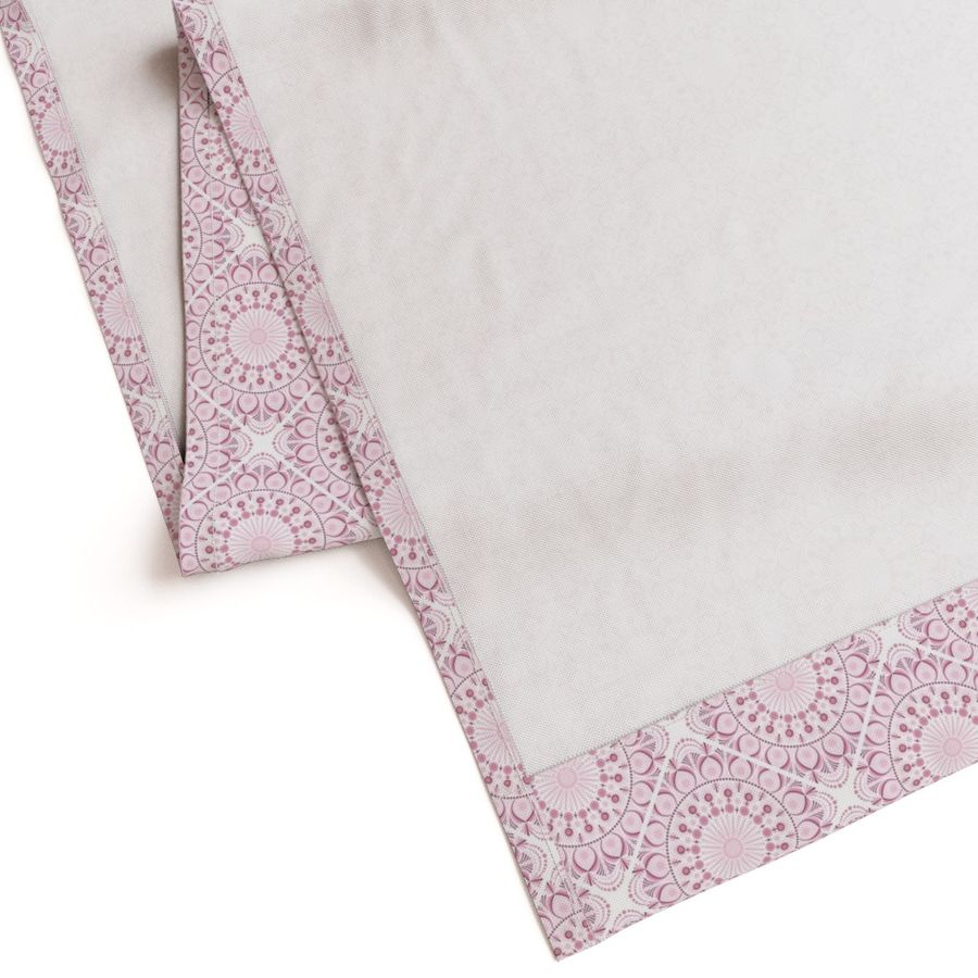 6” Dusky Rose Confetti Lace Dot Mandala Diamond Tile - Small