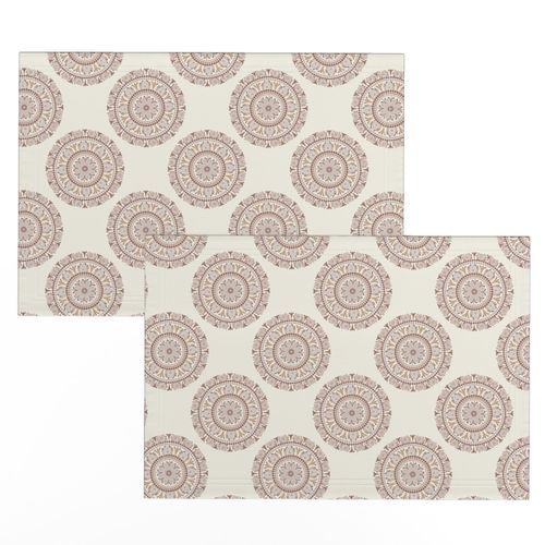 6” Warm Neutrals Cafe Ombre Polka Dot Mandala - Small