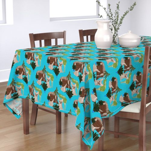 12” Chihuahuas Cabanas And Cocktails Retro Ogee - Medium