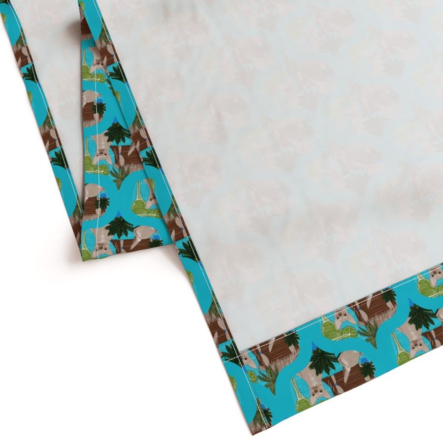 6” Chihuahuas Cabanas And Cocktails Retro Ogee - Small