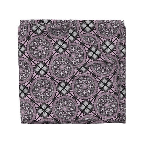 12” Intangible Pink Lavender Dot Mandala Diamond Tile - Medium
