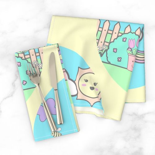 24” Cute Pastel Kawaii Garden Polka Dots - Large