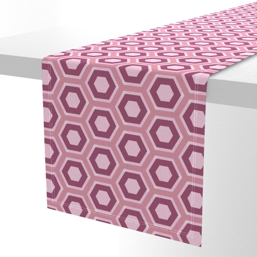 Geometric Dusky Rose Colorful Honeycomb Hexagons