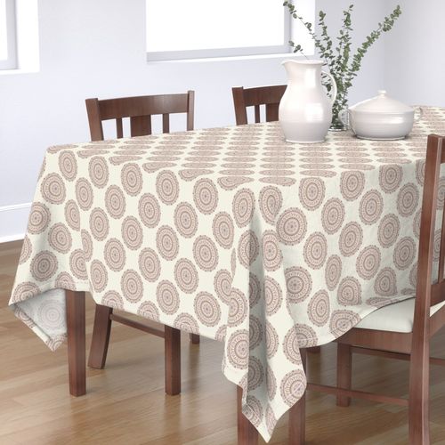 6” Warm Neutrals Cafe Ombre Polka Dot Mandala - Small