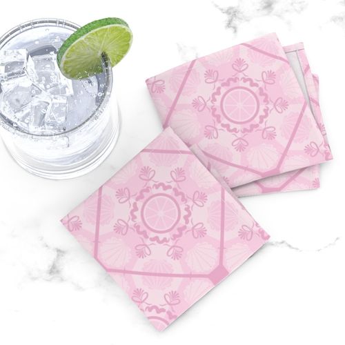 6” Dusky Rose Preppy In Pink Diamond Tile - Small