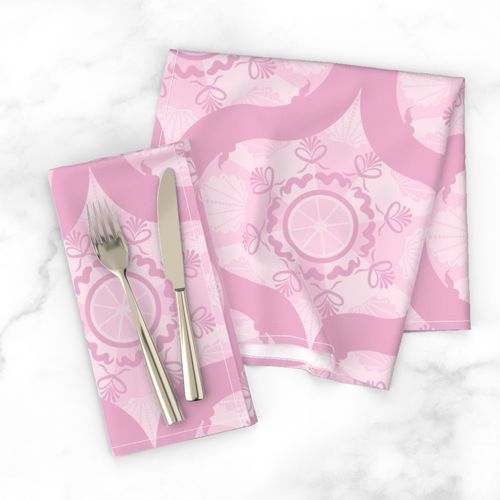 12” Dusky Rose Preppy In Pink Mid Mod Ogee - Medium