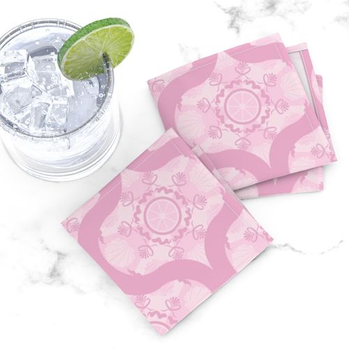 6” Dusky Rose Preppy In Pink Mid Mod Ogee - Small