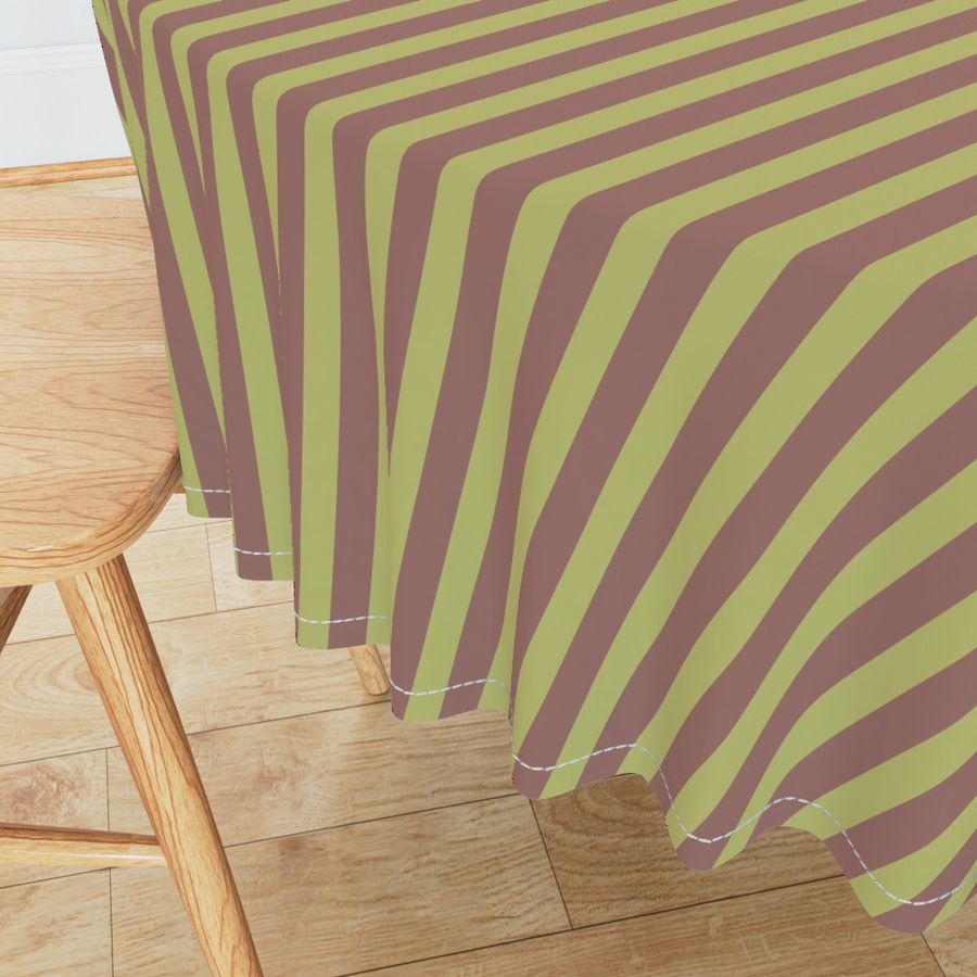 Geometric Warm Neutrals Burlwood And Green Banana Vertical Stripes