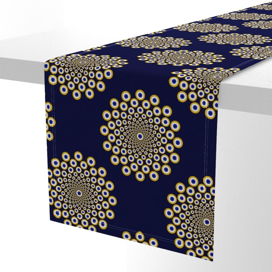 Medium We Are Watching You Navy And Gold Polka Dots