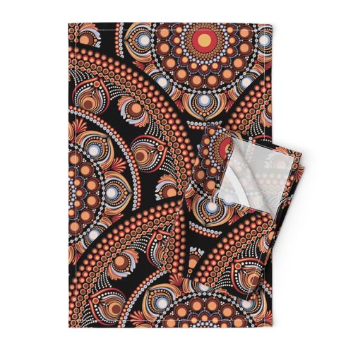 Large Safari Sunset Bohemian Star Fall Art Deco Mandala