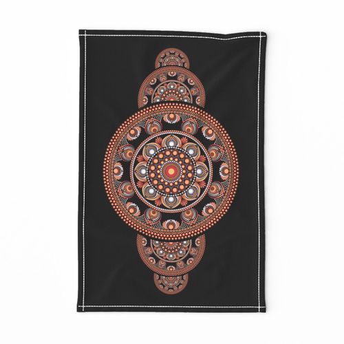 Safari Sunset Bohemian Star Fall Dot Mandala