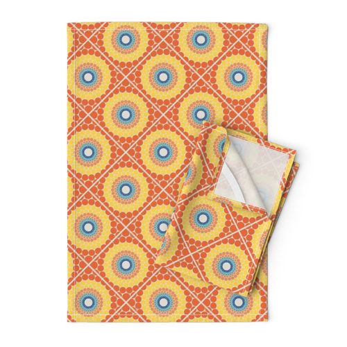 Small Radiant Aegean Summer Diamond Tile Mandala