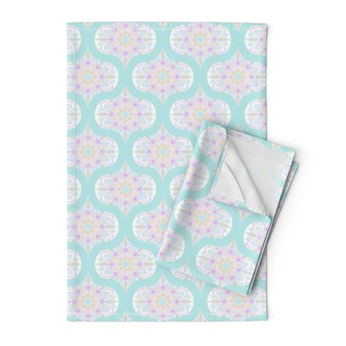 Small Pastel Rainbow Ice Cream Sundae Retro Ogee Mandala