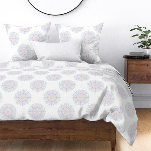 Medium Pastel Rainbow Ice Cream Sundae Polka Dot Mandala