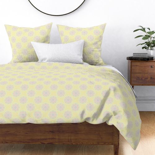 Small Pastel Rainbow Rosette Serenity Polka Dot Mandala