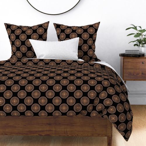 Small Safari Sunset Medicine Wheel Polka Dot Mandala