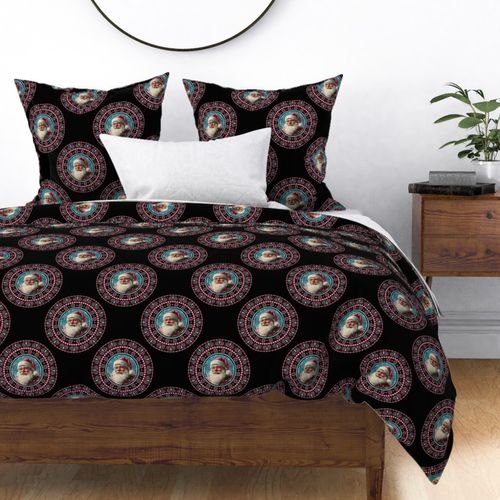 Medium Retro Santa Polka Dot Mandala