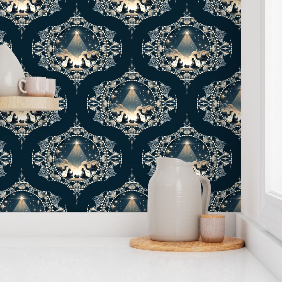 Medium Star Of Wonder Dot Mandala Mid Mod Ogee