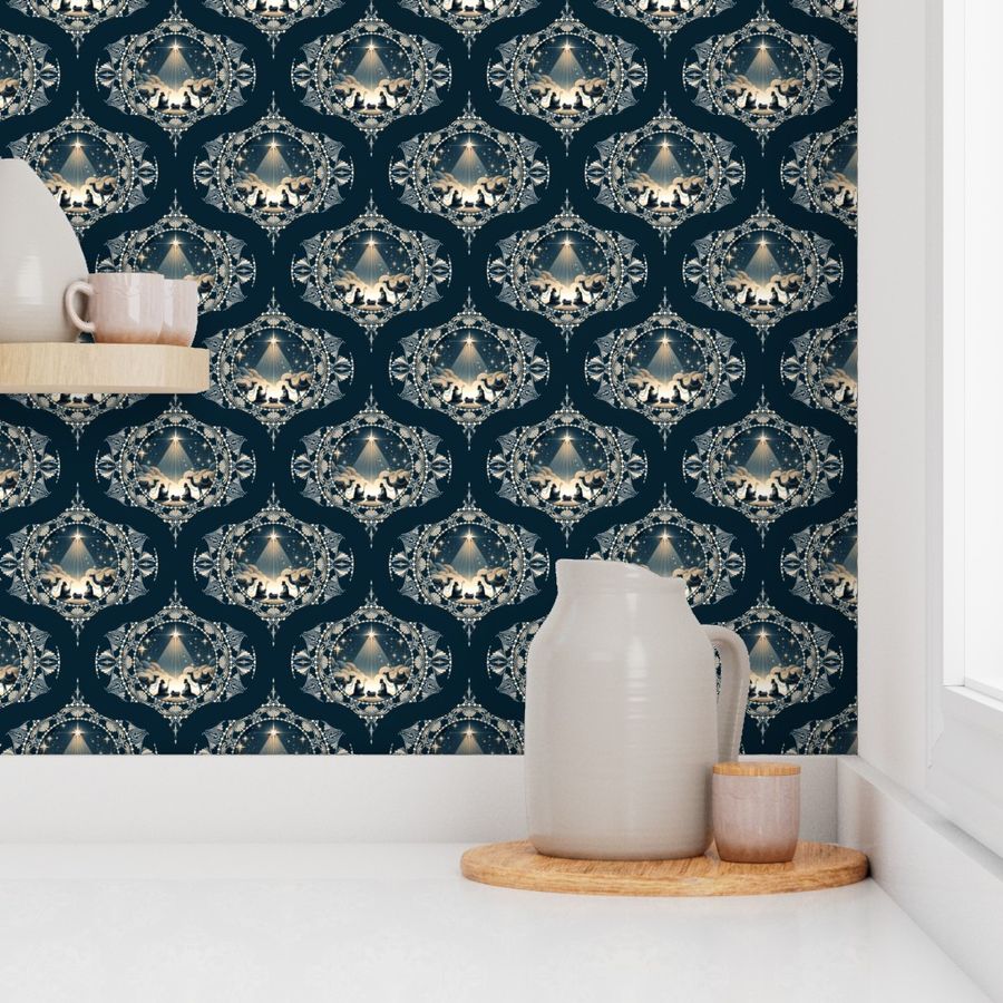 Small Star Of Wonder Dot Mandala Mid Mod Ogee