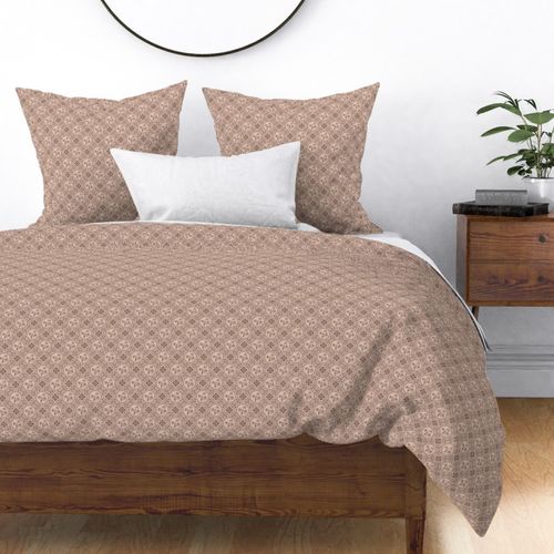 Ditsy Mocha Rococo Revival Pantone Relaxed Elegance Diamond Tile