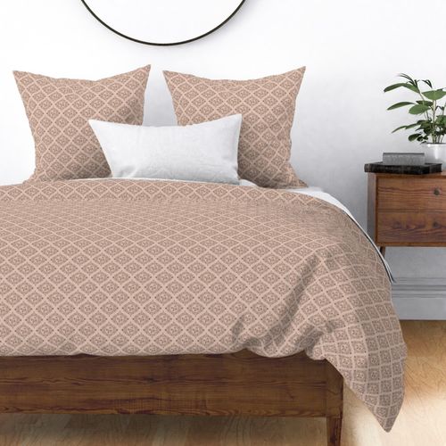Ditsy Mocha Rococo Revival Pantone Relaxed Elegance Ogee Damask