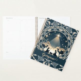 Custom Name Star of Wonder Nativity Dot Mandala Planner