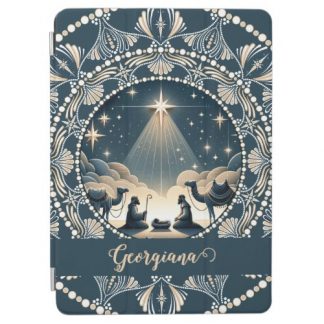 Custom Name Star of Wonder Nativity Dot Mandala iPad Air Cover