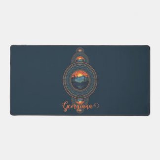Custom Name Vintage Wilderness Ornamental Mandala Desk Mat