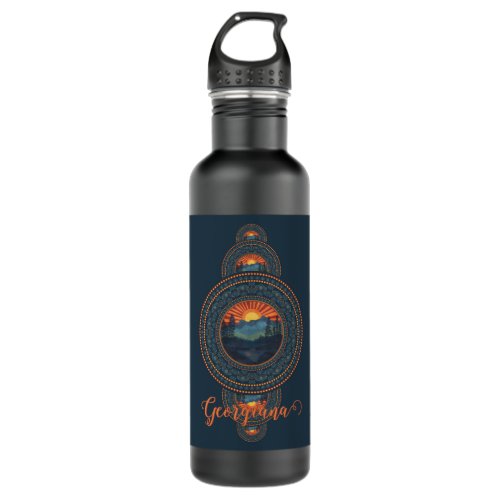 Custom Name Vintage Wilderness Ornamental Mandala Stainless Steel Water Bottle